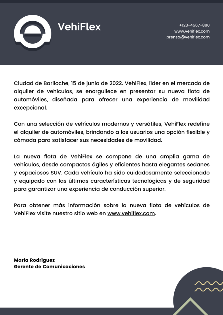 Nota de prensa ejemplo corto